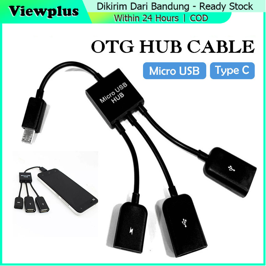 3in1 Micro USB Hub Charge Kabel Otg Micro Port USB Female USB Type C  OTG Adapter in With USB Hub