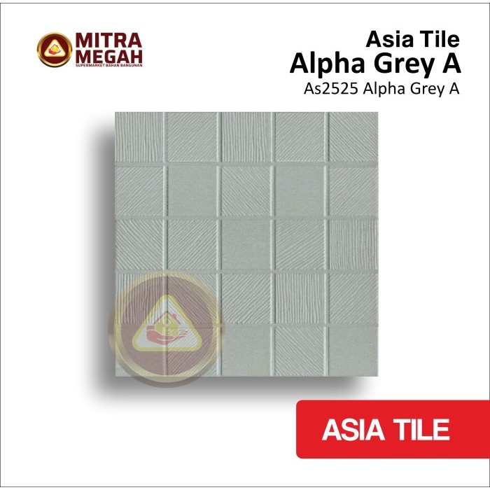 Jual KERAMIK ASIA TILE 25X25 ALPHA GREY A | Shopee Indonesia