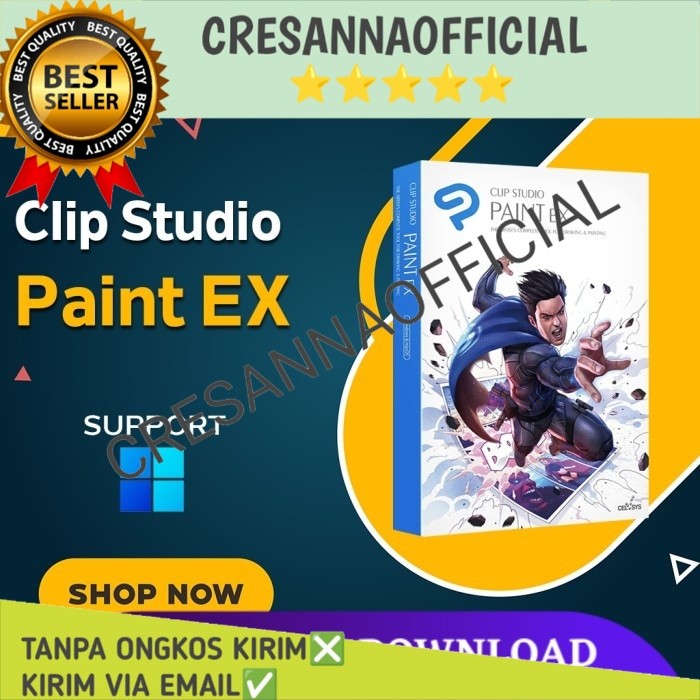 Jual Clip Studio Paint EX Full Version [Win] Aplikasi Pembuat Animasi