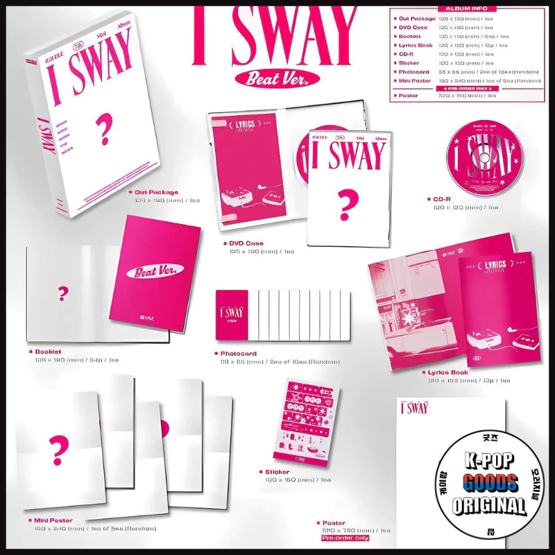 (G)I-DLE - 7TH MINI ALBUM [I SWAY] 3 Version + Poster - Ready Stock