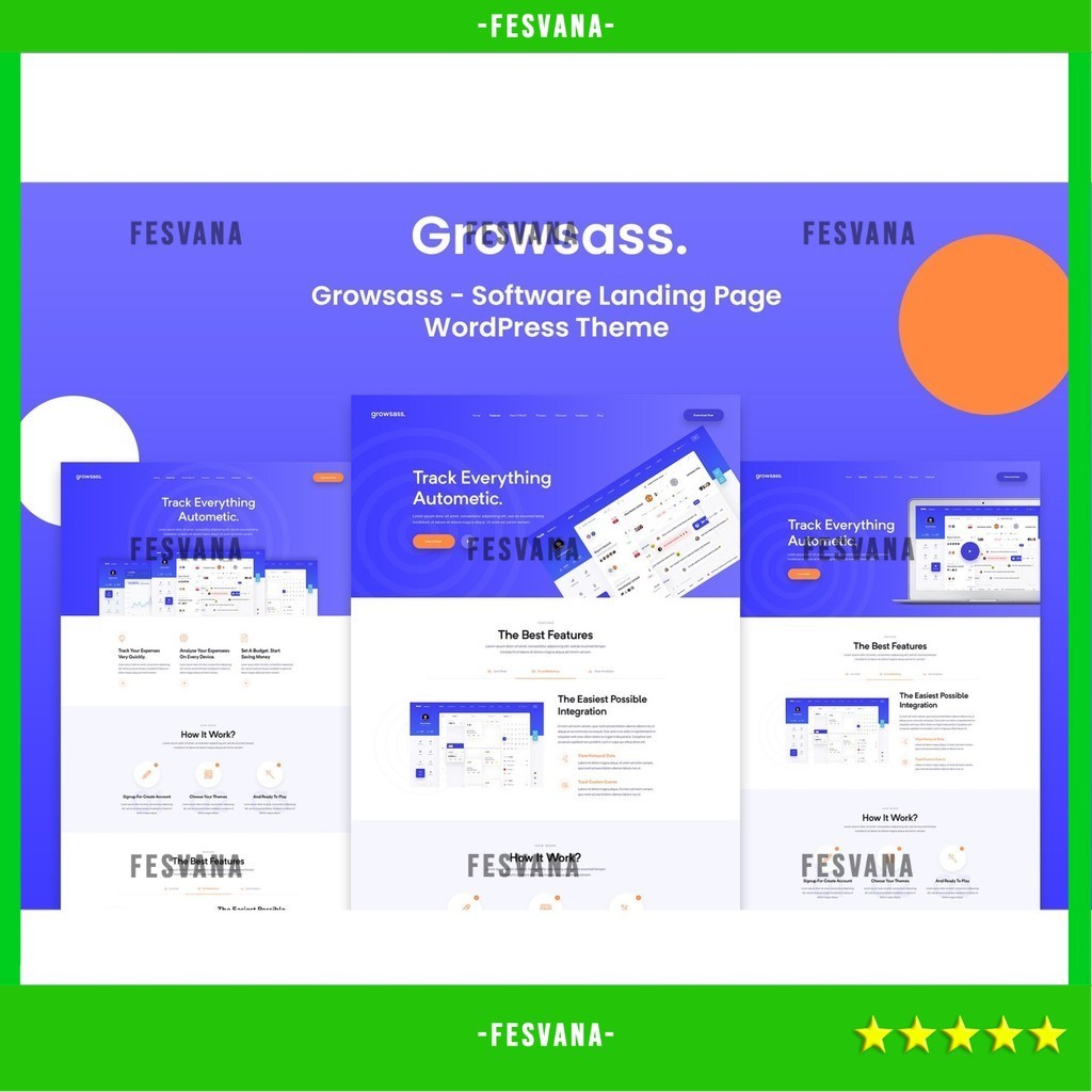 Jual WORDPRESS THEME GROWSASS - SOFTWARE LANDING PAGE D5440 TEMA ...