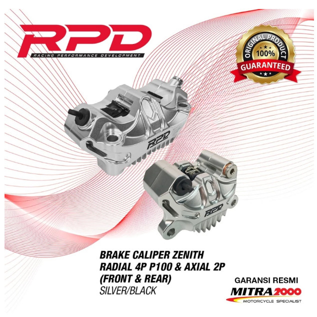 Jual Kaliper RPD Brake Caliper Zenith Radial 4P P100 & Axial 2P Depan ...