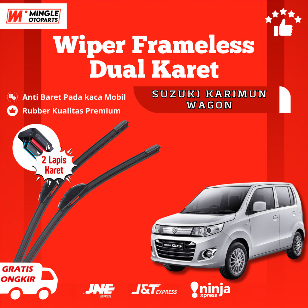Jual Wiper Double Karet - Suzuki Karimun Wagon R - Frameless Model ...