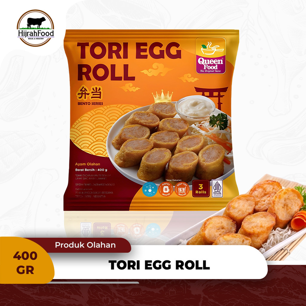 Jual Queen Food Tori Egg Roll Daging Ayam Olahan Frozen Praktis 400 ...