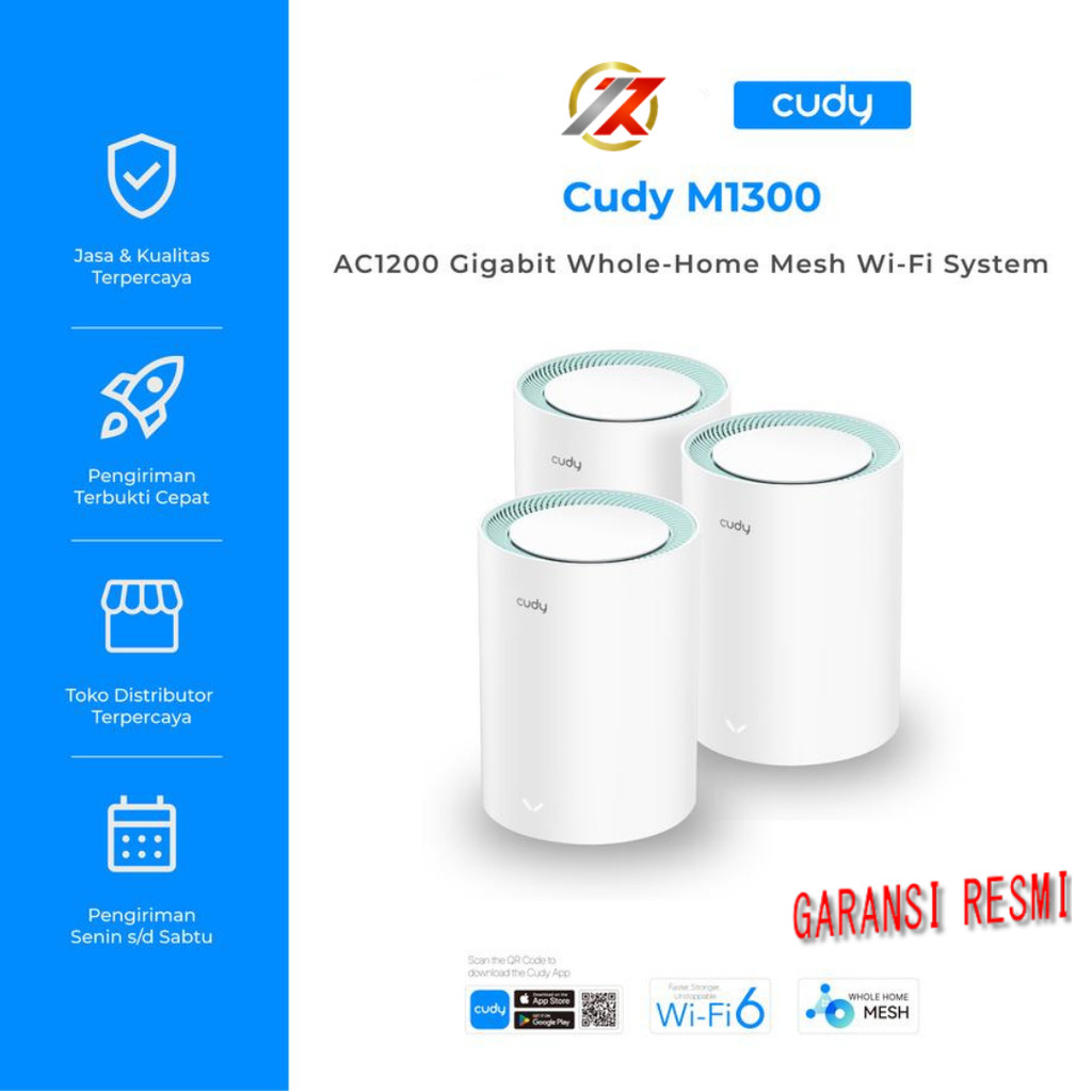 Jual CUDY M1300 3 Pack Mesh WiFi AC1200 Router Gigabit Port | Shopee ...