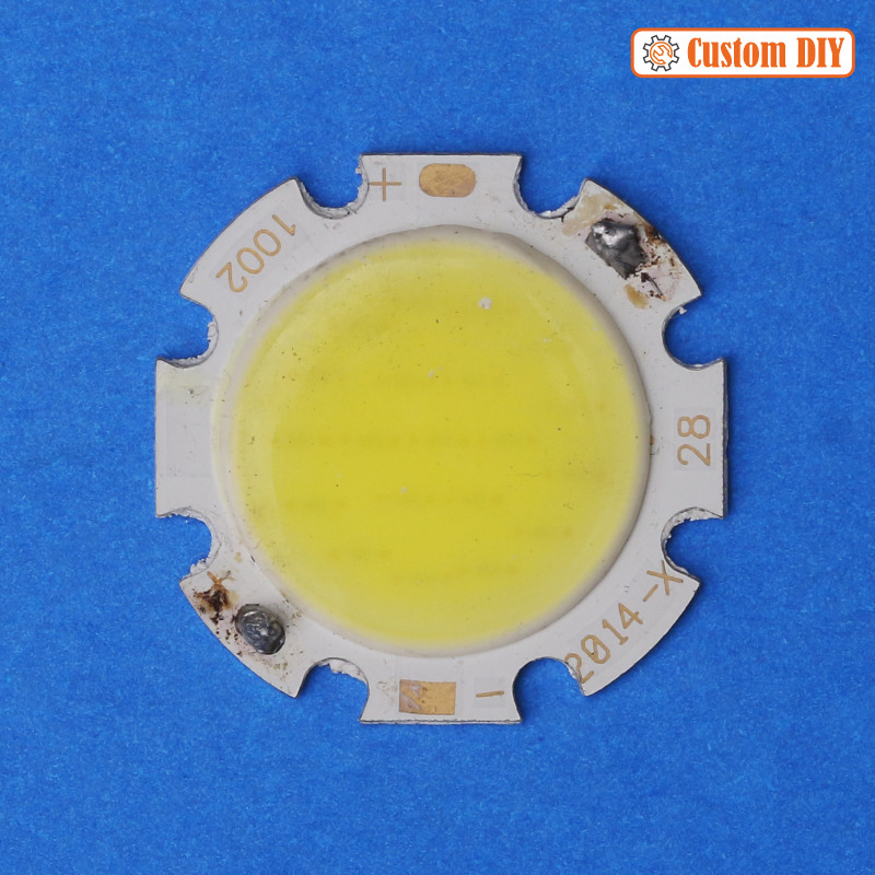 Jual Custom DIY COB 10W 28mm Bulat Led Putih 32V 6000K 6500K Lampu Led ...