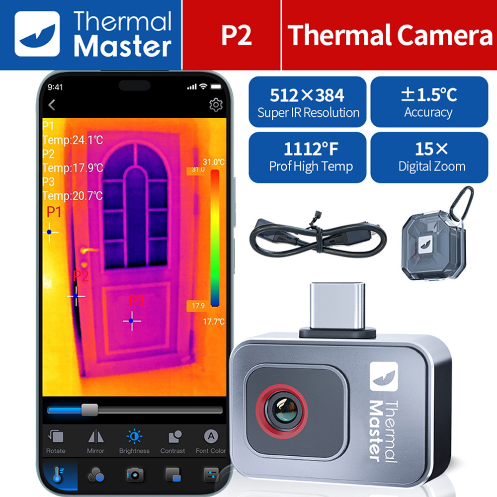 Jual P2/P2Pro Thermal Imaging Camera Heat Detection 512 × 384 for phone ...