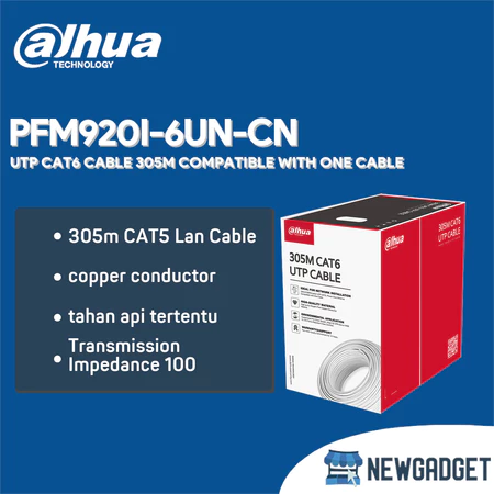 DAHUA PFM920I-6UN-CN UTP CAT6 CABLE 305M COMPATIBLE WITH ONE CABLE