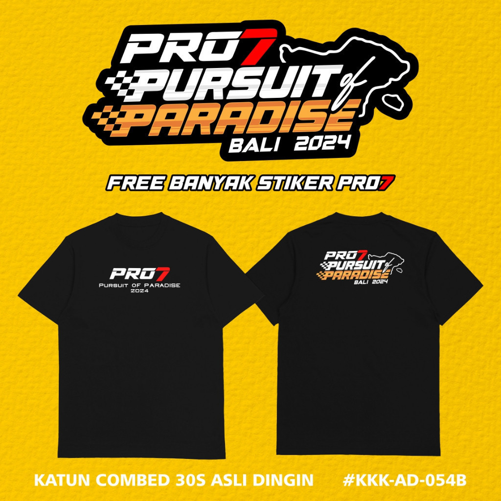 Jual T-SHIRT Premium KAOS PRO7 Pursuit of Paradise 2023/2024 - Black ...