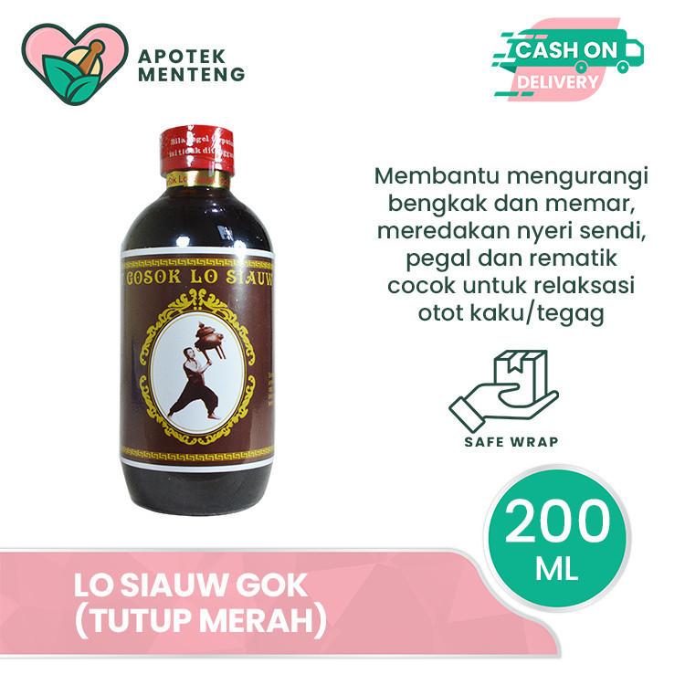Obat Gosok Lo Siauw Gok (Lo Ban Teng) Tutup Merah