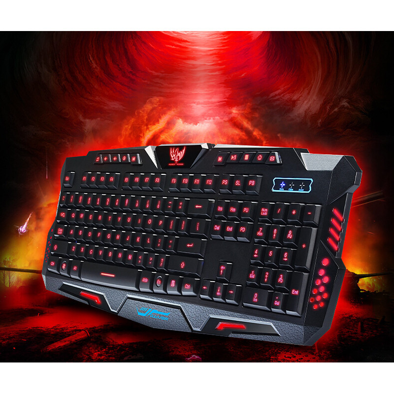 Jual Triple Color Backlit Gaming illuminate Keyboard FIGHTING NATION ...