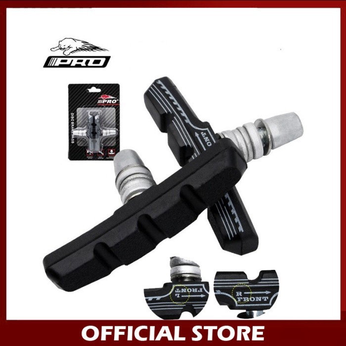 Jual Pro Kampas Rem Sepeda V Brake Shoe MTB Sepeda Lipat BMX Hitam GPT ...