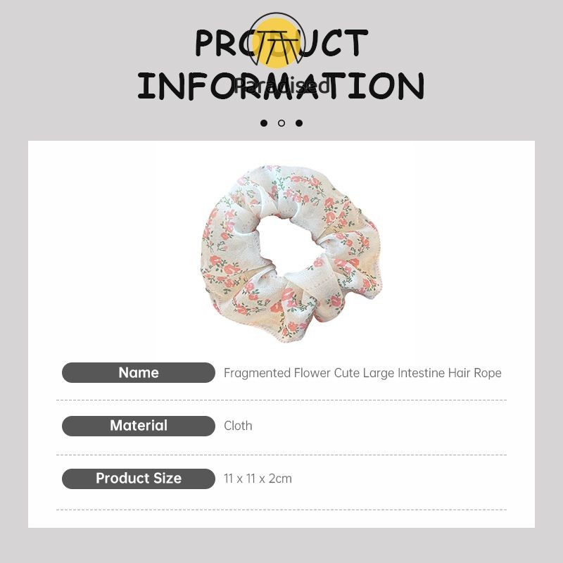Jual Ins Ballet Style Large Intestine Hair Rope Floral Hair Rope Cute ...