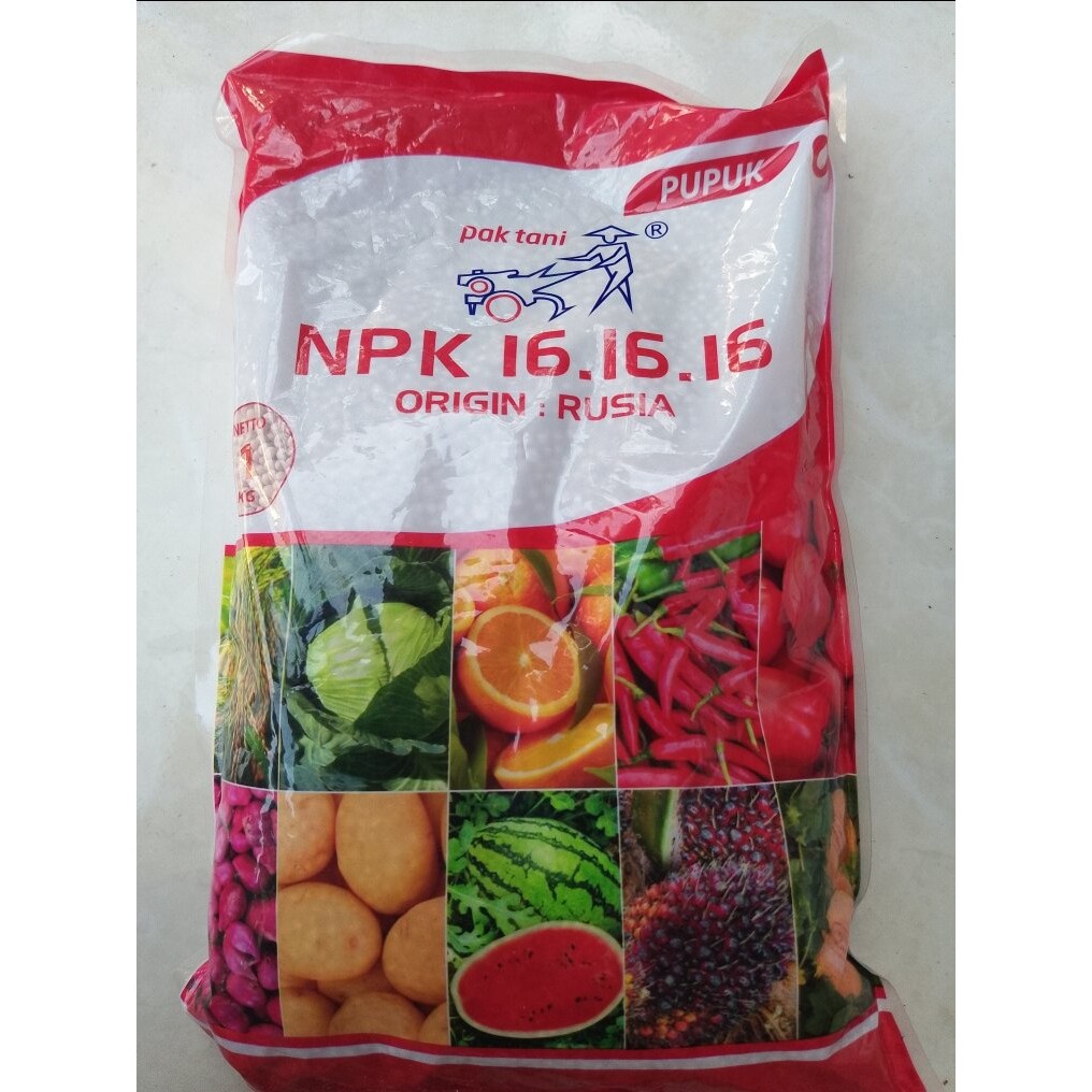 Jual Pupuk NPK Pak Tani Merah 16 16 16 Kemasan 1 kg | Shopee Indonesia
