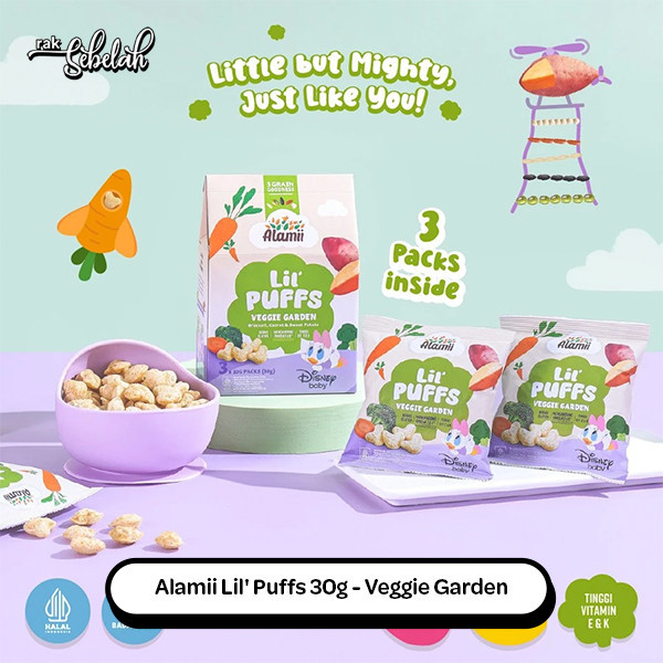 Jual Alamii Lil' Puffs Disney Edition Veggie Garden 30g (3 Packs x 10g ...