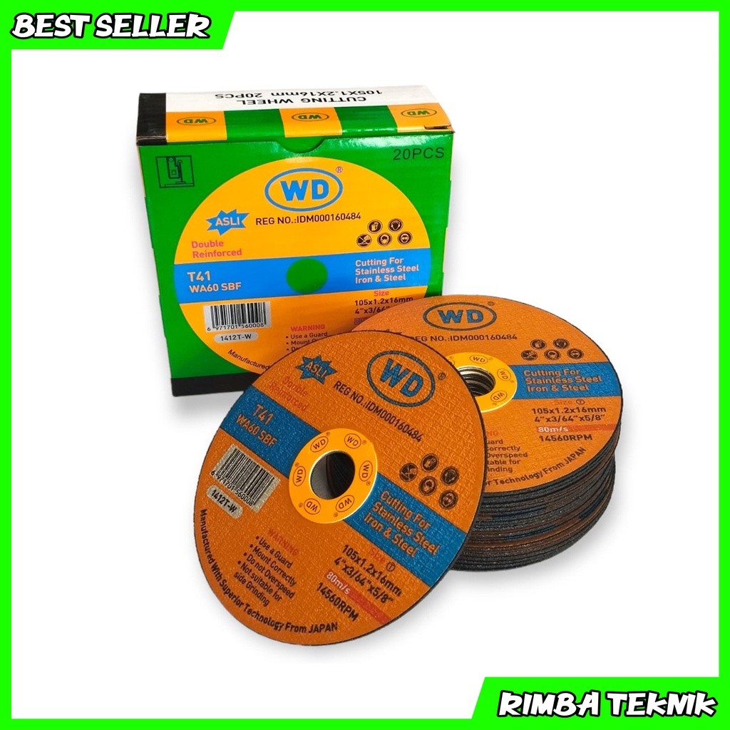Jual WD Batu Potong Gerinda 20 Pcs 4 Inch Cutting Wheel Batu Gurinda ...
