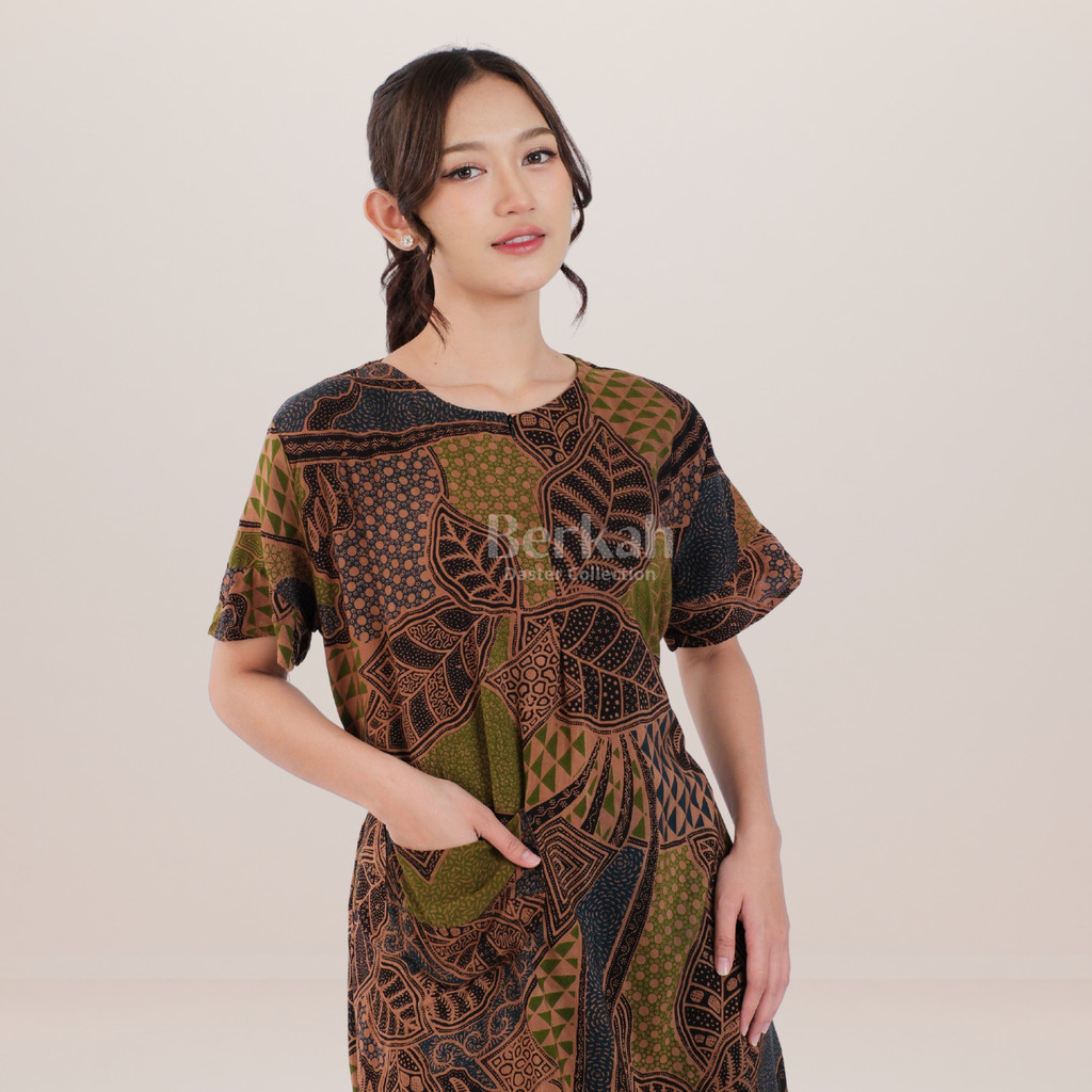 Daster Batik Rayon Busui Resleting Surya Teja 5