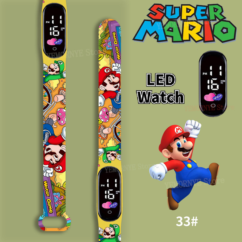 Jual Mario Bros Children's Watches Action Figures Luigi Princess Peach ...