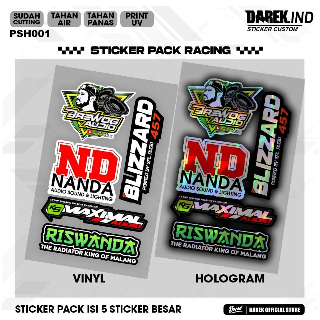 Jual Sticker Pack Sound System Brewog Audio Nanda Blizzard Riswanda ...