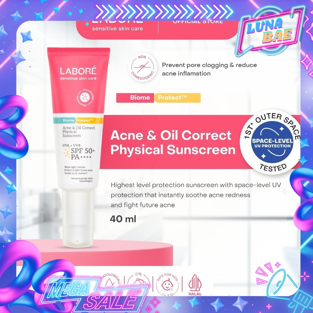 Jual NEW ! Labore Acne Oil Correct Physical Sunscreen SPF50 PA 40ml ...