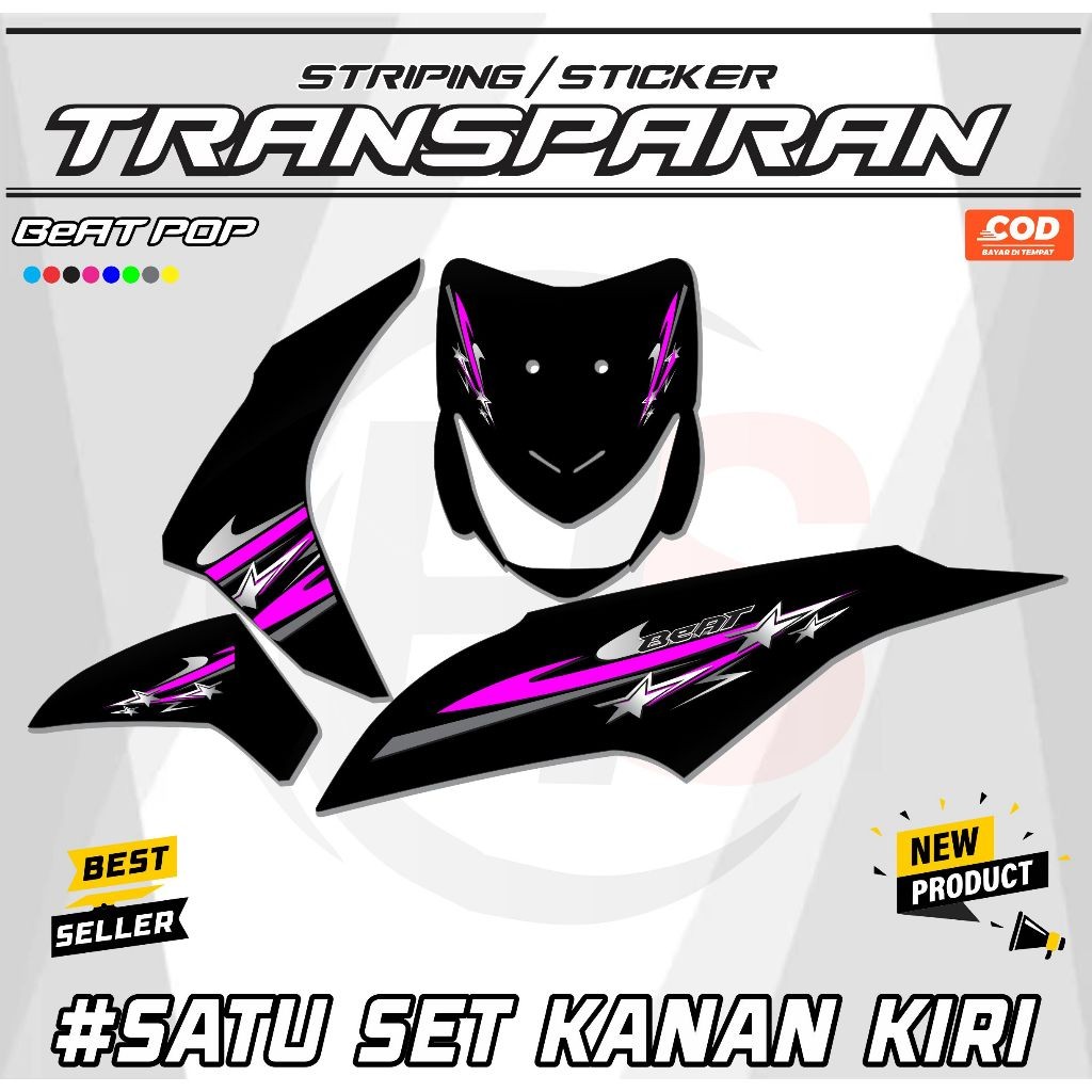 Jual bisa cod / Sticker Bening Transparan Uv Honda Striping Beat POP Uv ...