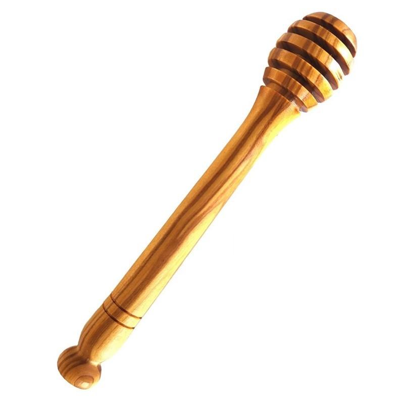 Jual Olive Wood Honey Dipper Stick-Wooden Honey Dipper,8.85Inch Wooden ...
