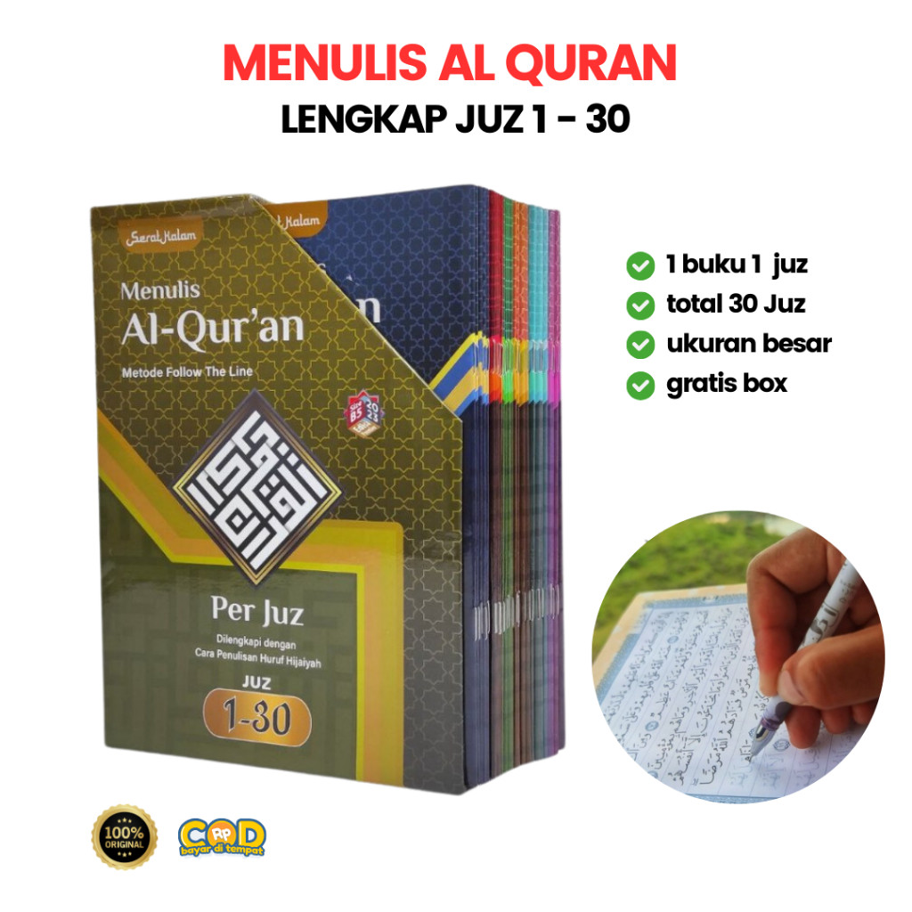 Al-Quran Writing For Junior (Size B5)- outlet Metode Follow The Line