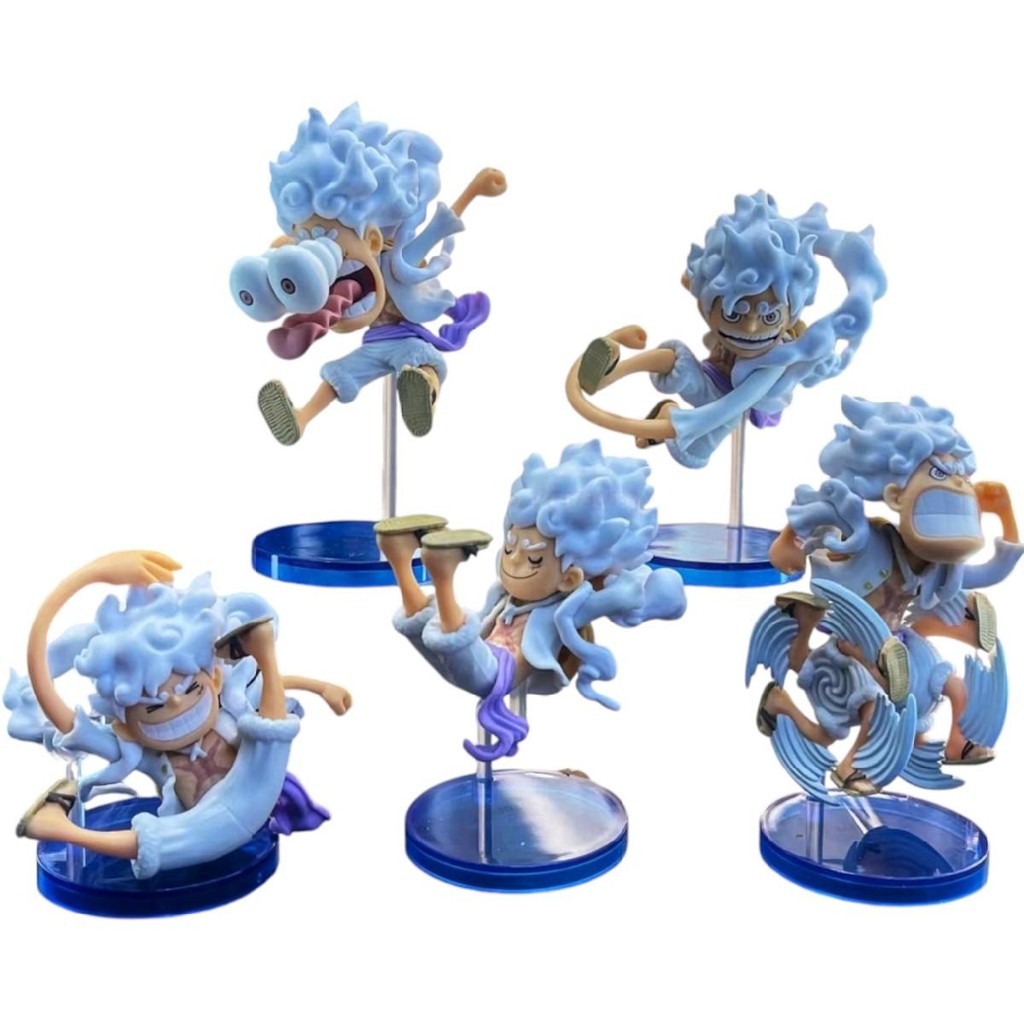 Jual action figure set 5 one piece anime monkey d luffy gear 5 tatakan ...