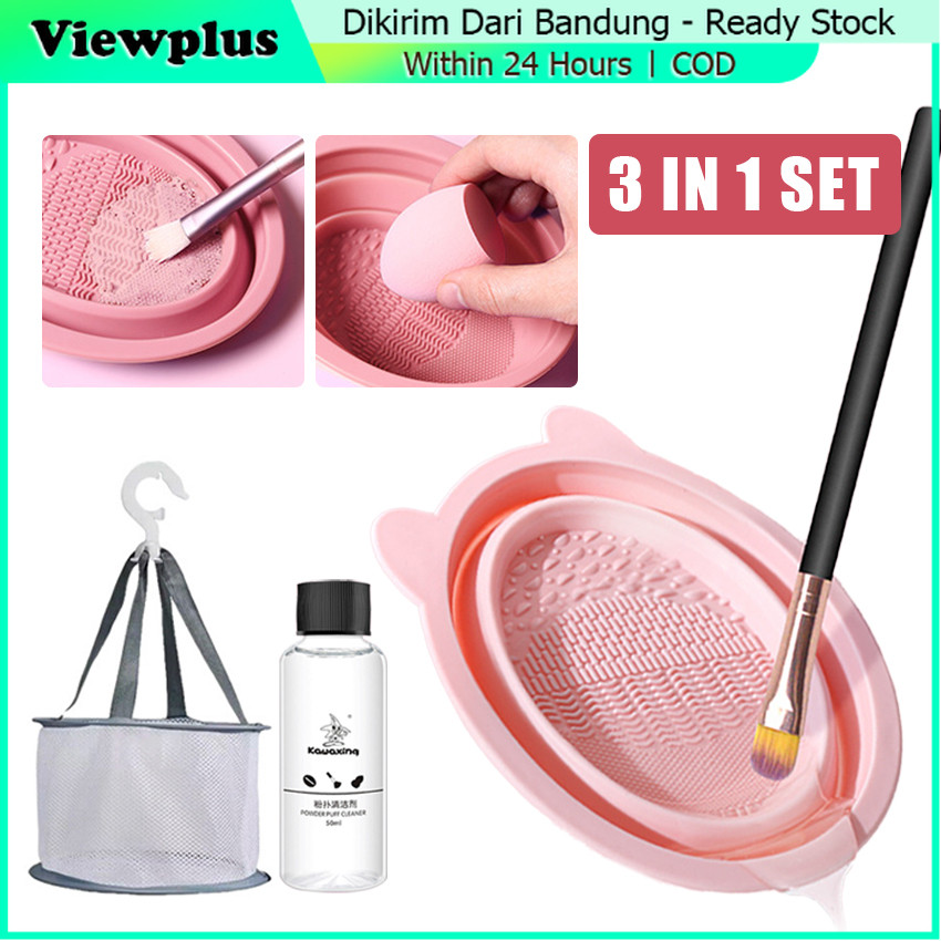 Jual Brush Cleaner Spray 3in1 Makeup Brush Cleaner Tool Brush Sponge ...