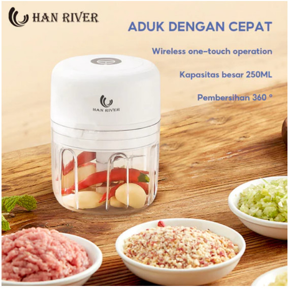Jual HAN RIVER Chopper SR02 Food Processor Penggiling Daging 250ml ...