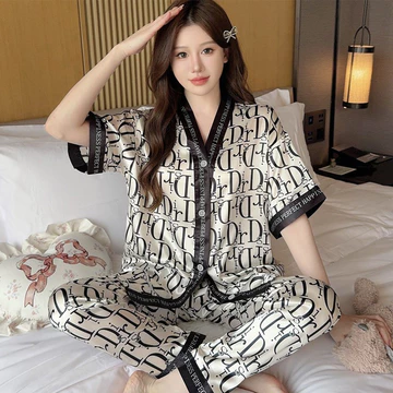 SLEEPY Baju Tidur Piyama Pajamas Wanita Dewasa Celana Panjang Baju Tidur Satin Premium Piyama