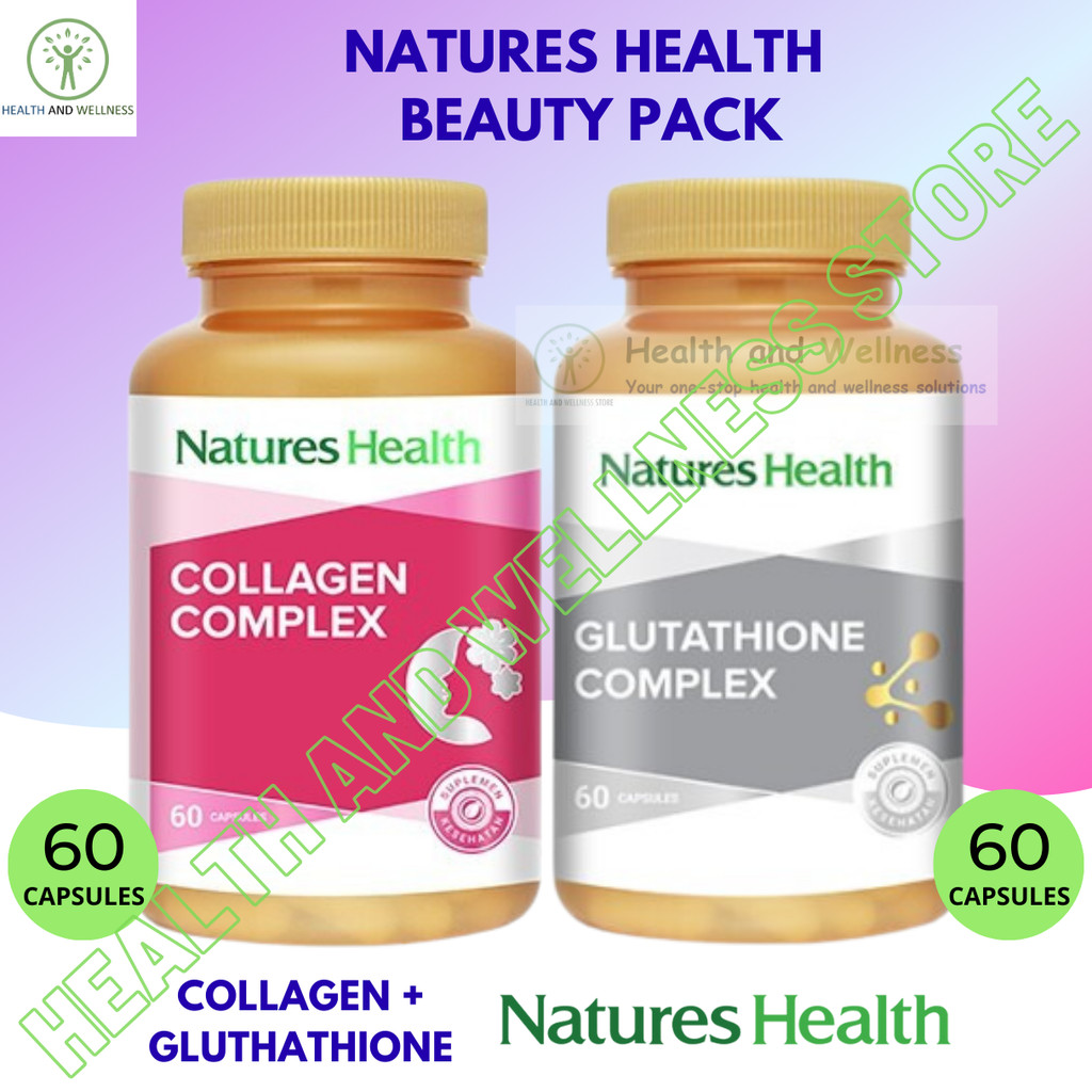 Jual NATURES HEALTH COLLAGEN COMPLEX GLUTHATHIONE COMPLEX 60 CAPSULES |  Shopee Indonesia