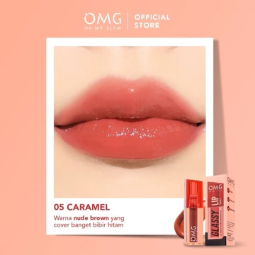 OMG OH MY GLAM Glassy Lip Tint 2g Lip Tint Merah Jingga Official