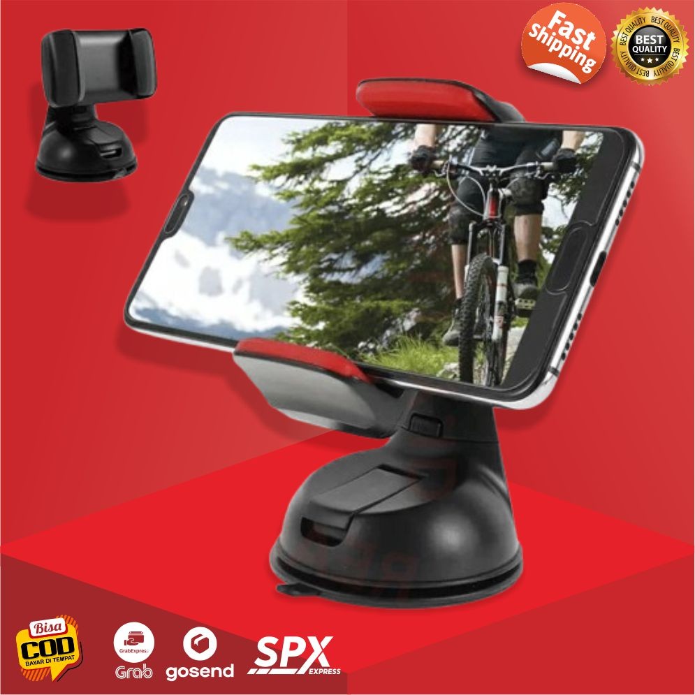 Jual Dashboard Sun Visor Clip Holder HP Mobil in Car Phone