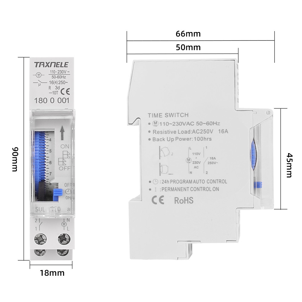 Jual SUL180a Timer Switch 24 Hours Relay Analogues Electrical
