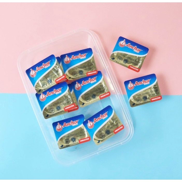 Jual Anchor / Elle & Vire Unsalted Butter 10 Mini Cups 7gram - Free ...