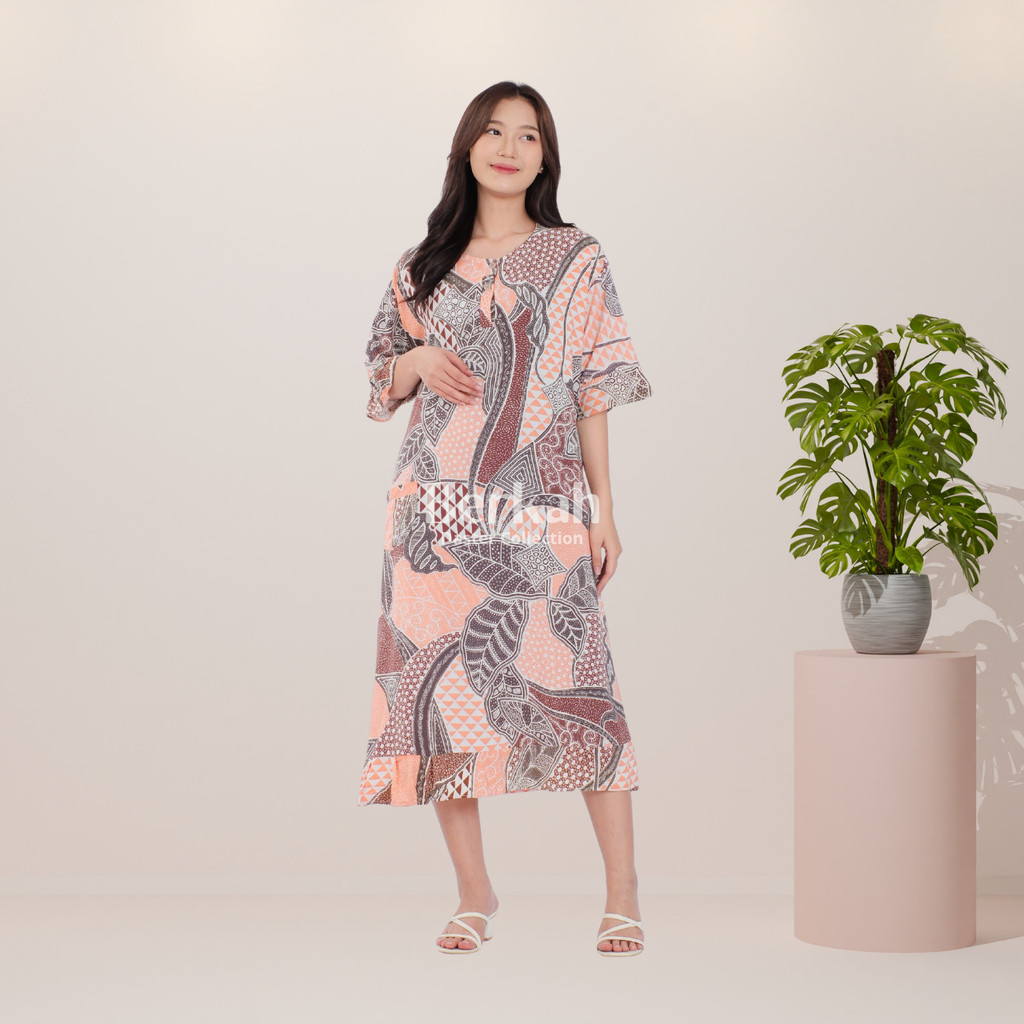 Daster Batik Rayon Busui Kancing Surya Teja 3
