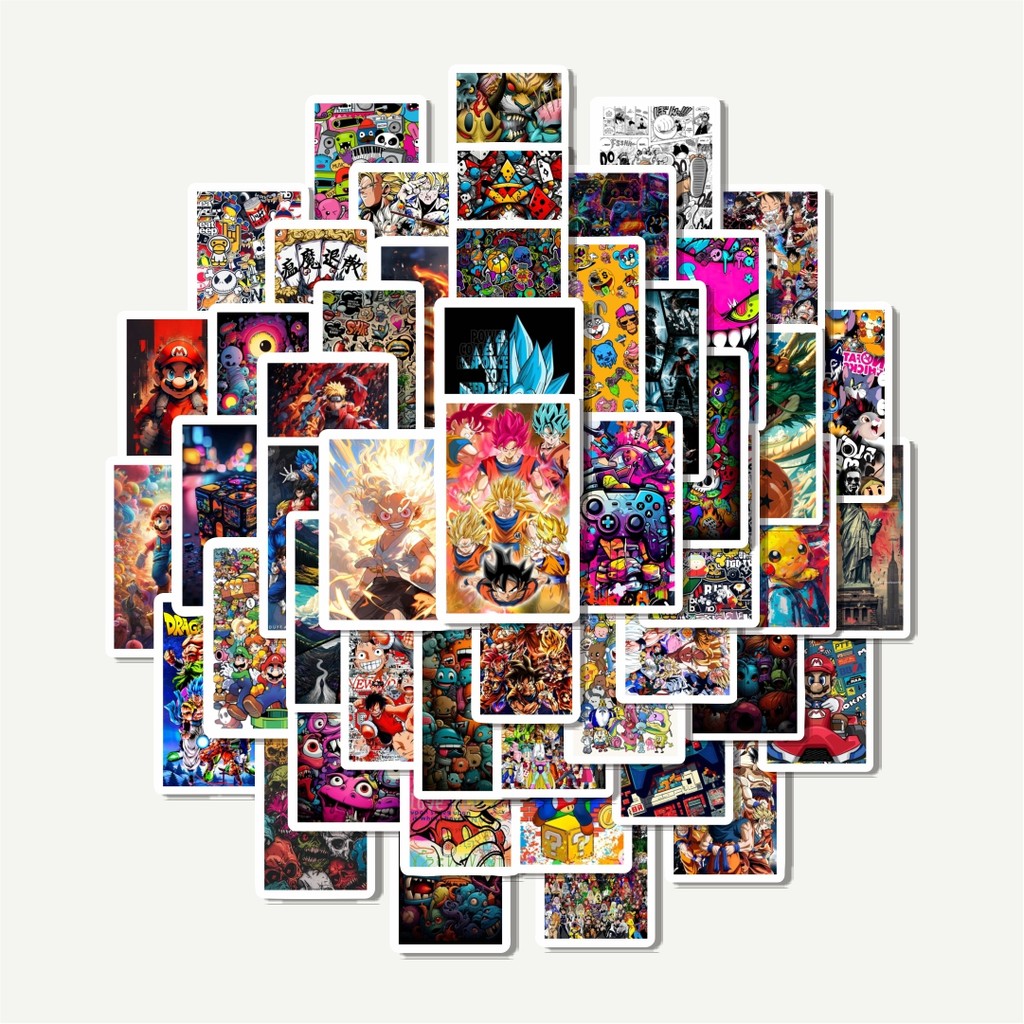 Jual Sticker Pack Stiker Mix Anime Cartoon Poster | Sticker TUMBLR ...