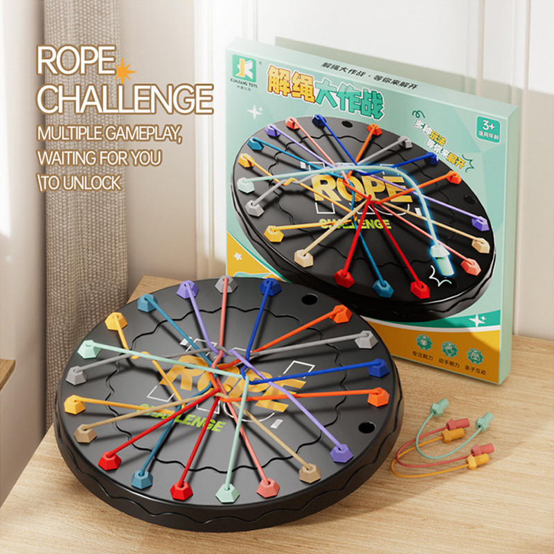 Jual Kid Rope Knots Sensory Social Board Game Logical Thinking ...