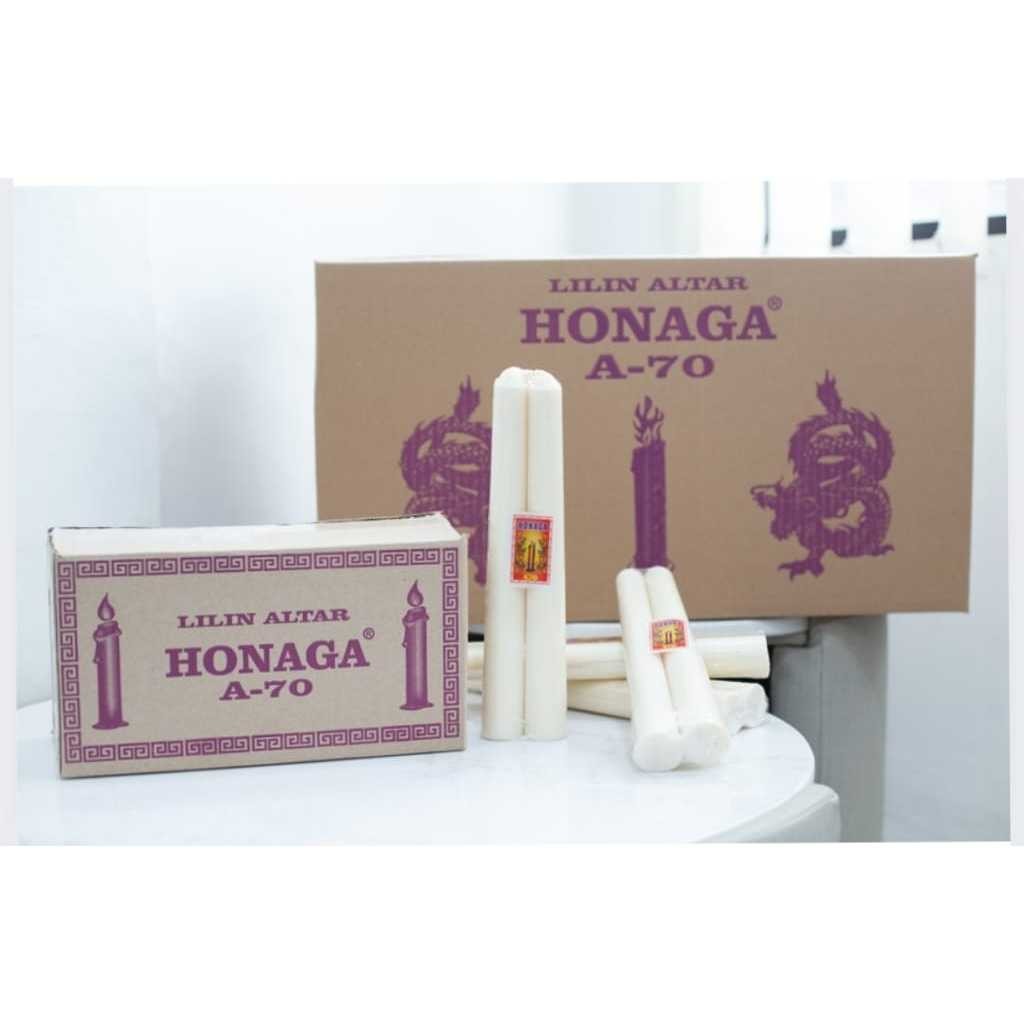 Jual Lilin Altar Putih HONAGA A70 isi 2pc | Shopee Indonesia