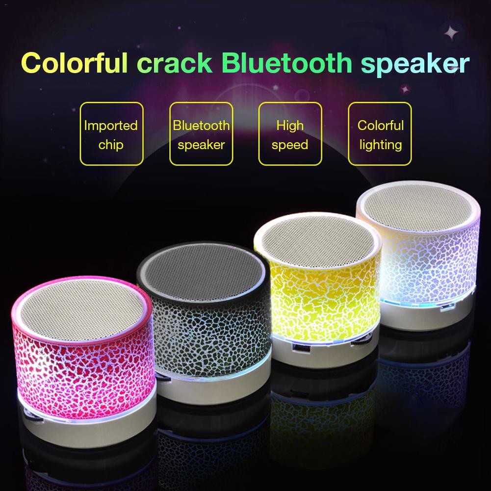 Jual Speaker Bluetooth S10 Mini LED Motif Retak Super Bass Speaker Mini ...
