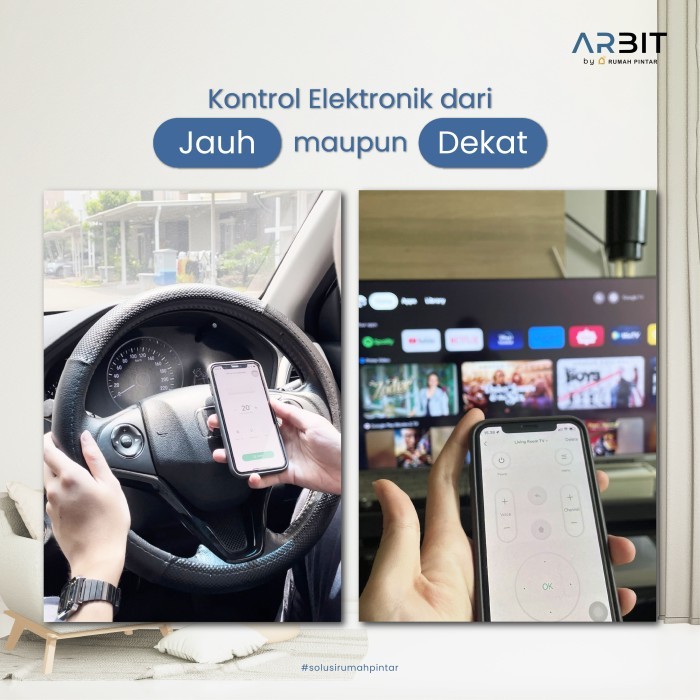 Jual ARBIT Smart WiFi IR Remote Temperature & Humidity Sensor Display ...