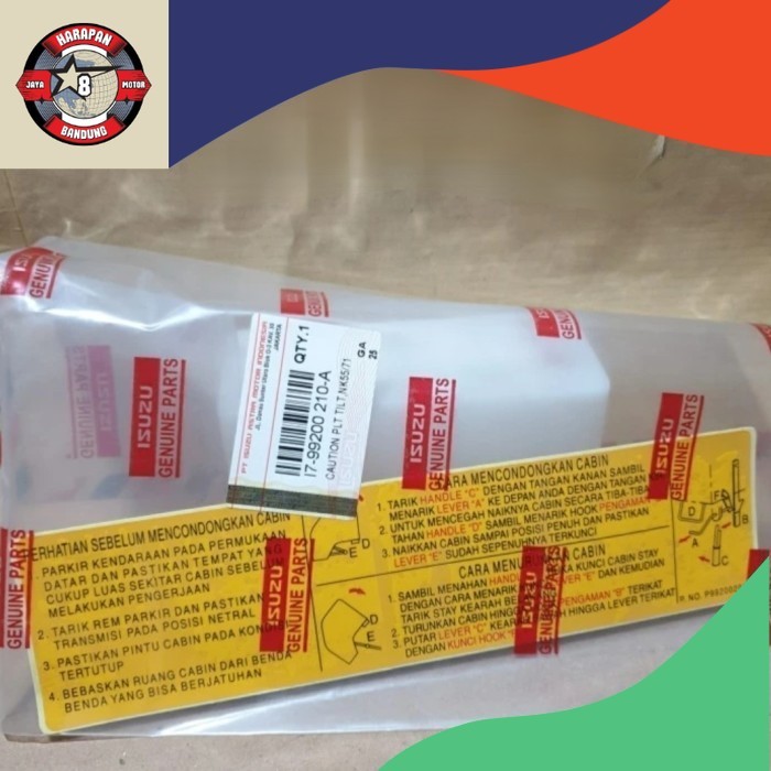 Jual STICKER STIKER TENTANG CARA MENCONDONGKAN ATAU MENURUNKAN KABIN ...