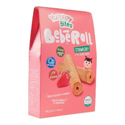 Jual Yummy Bites Bebe Roll Strawberry 40 g | Shopee Indonesia