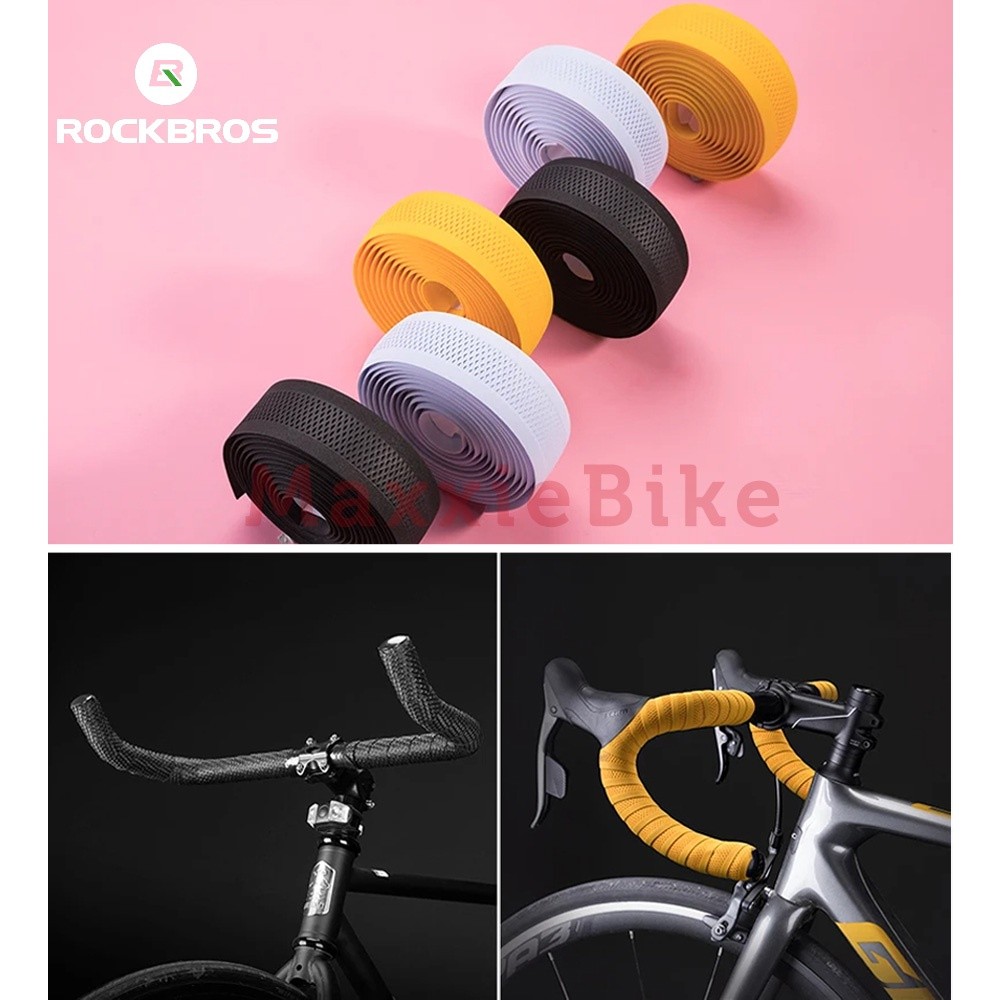 Jual ROCKBROS GH-08 Bartape Sepeda Dropbar Roadbike PU EVA Wrap Strap ...