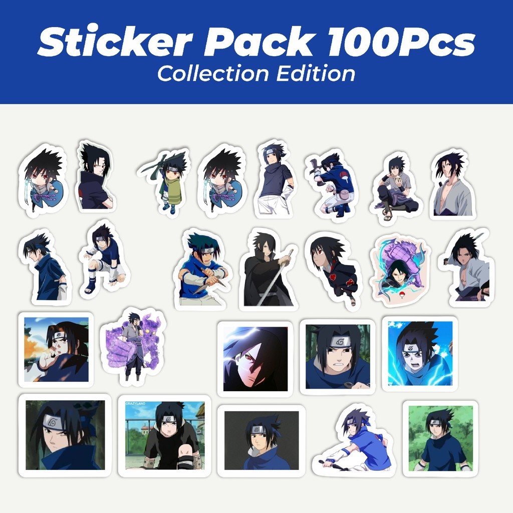 Jual Hot Stiker Anime Uchiha Sasuke Lucu Anti Air Stikers Berperekat ...