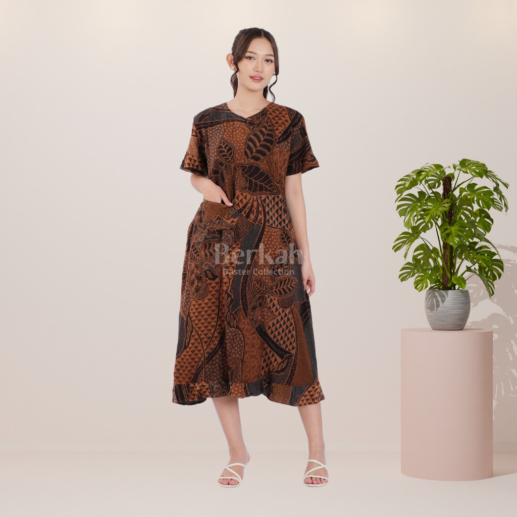 Daster Batik Rayon Busui Resleting Surya Teja 2