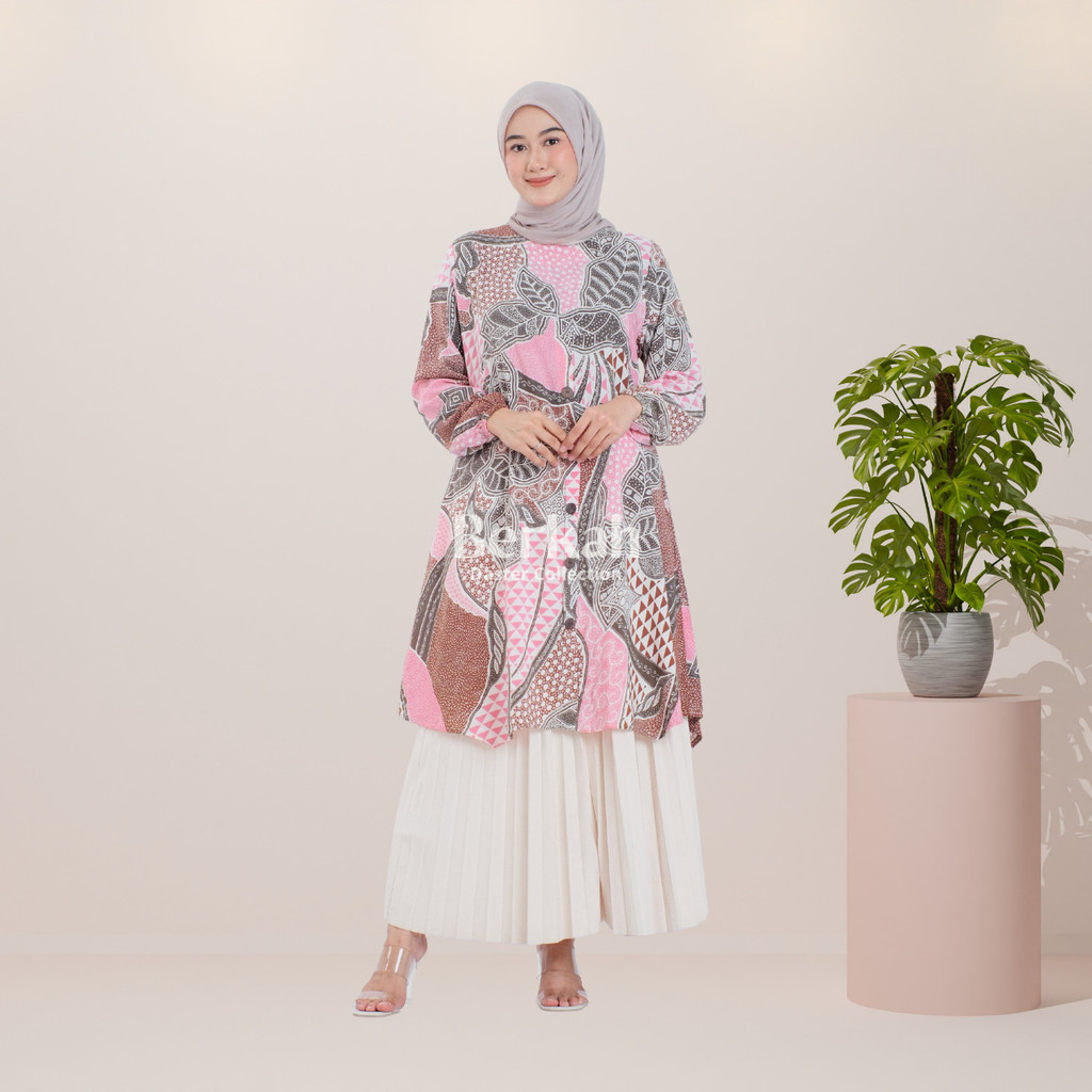 Atasan Batik Tunik Modern Rayon Surya Teja 4