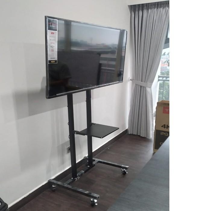 Jual [TERLARTIS] Bracket Standing TV LED Dorong & Roda 32 - 65 Inch ...