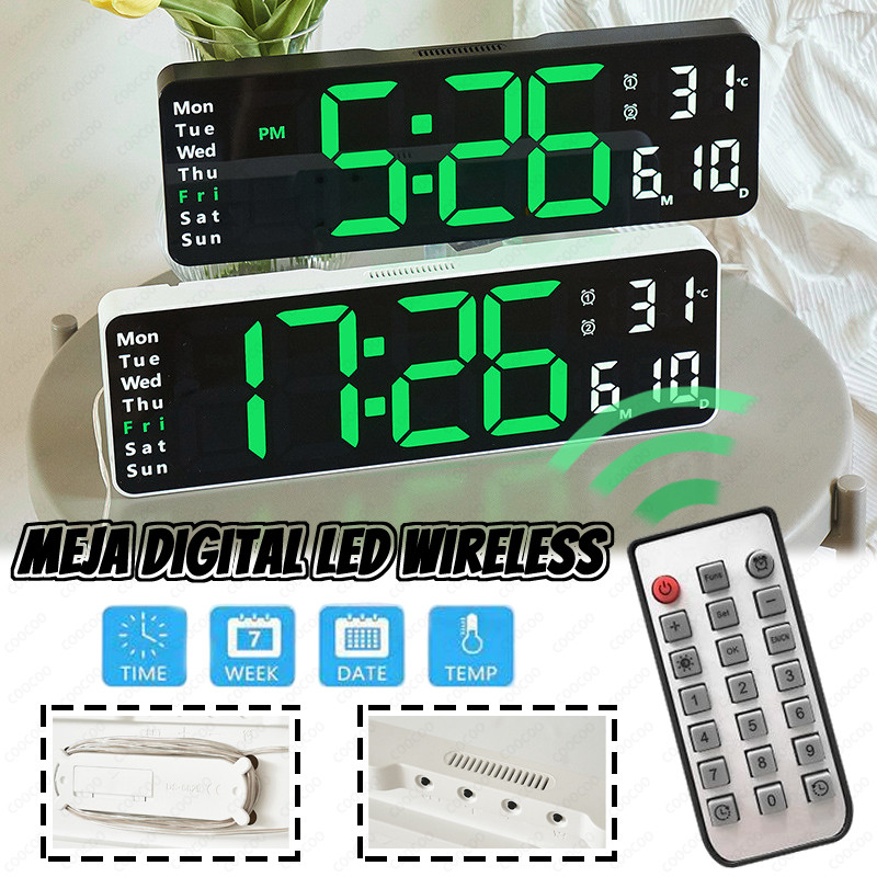 Jual 13 Inci Jam Digital LED Besar Tampilan Jelas Dinding/6629 Jam ...